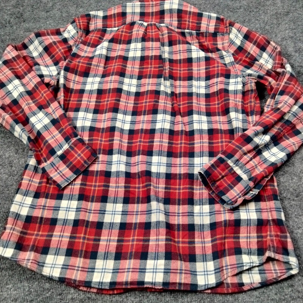 Marine Layer Shirt Mens L Red Cooper Plaid Long Sleeve Casual Button Up - Picture 6 of 11